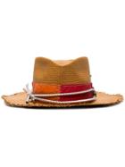 Nick Fouquet Rope Detail Woven Hat - Orange