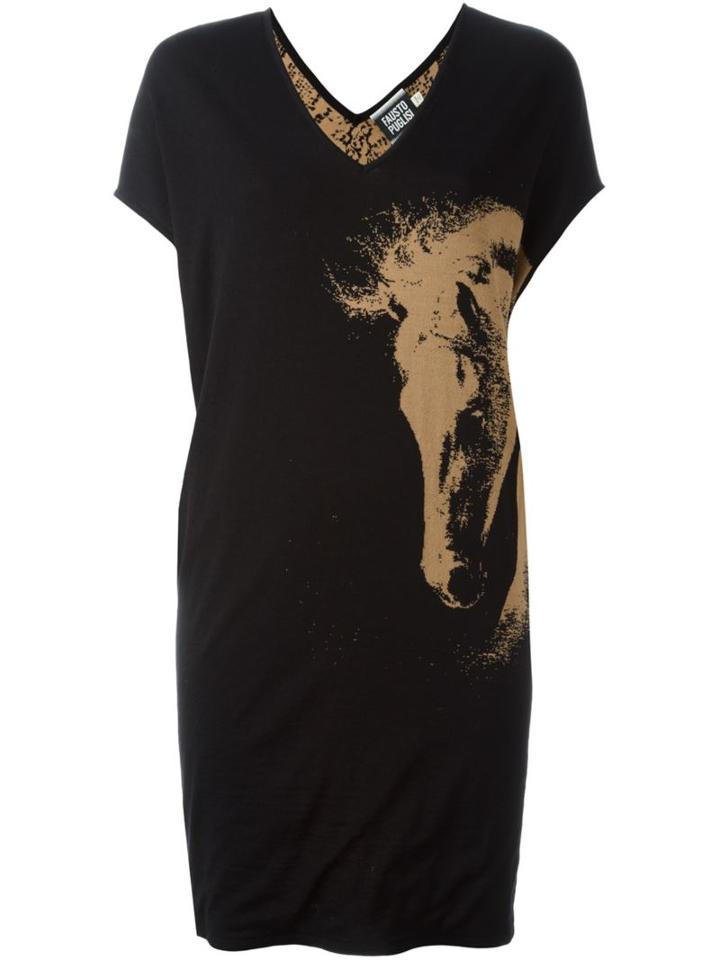 Fausto Puglisi Horse Intarsia Knitted Dress