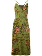 Kenzo Vintage Floral Print Dress - Green