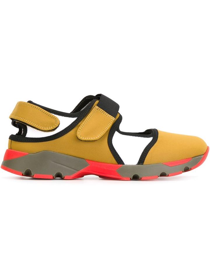 Marni Colour Block Velcro Sneakers, Women's, Size: 39, Brown, Rubber/nylon