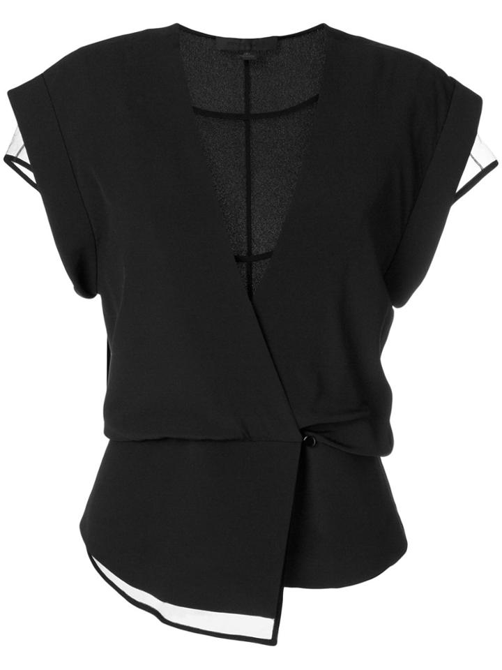 Alexander Wang Layered Wrap Top - Black