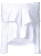 Isa Arfen Off Shoulder Blouse, Women's, Size: 10, White, Cotton