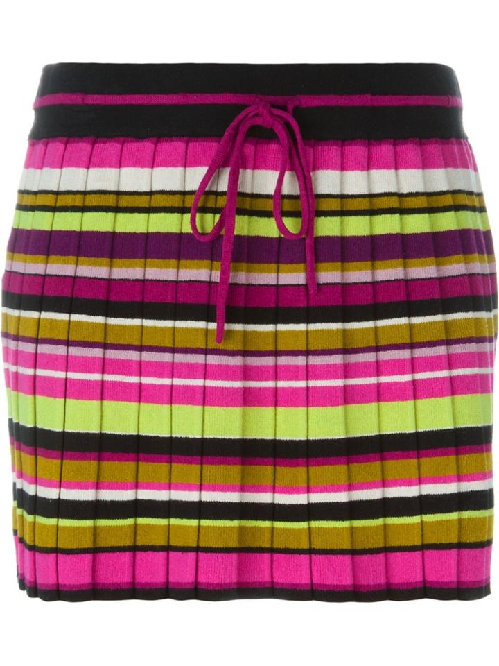 Missoni Vintage Pleated Striped Skirt - Multicolour