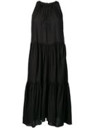 Neul Sleeveless Tiered Ruched Dress - Black