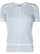 Rag & Bone - Kaitlin Top - Women - Nylon/spandex/elastane/rayon - L, Blue, Nylon/spandex/elastane/rayon