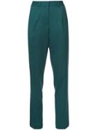 Ryan Roche Slim Suit Trousers - Green