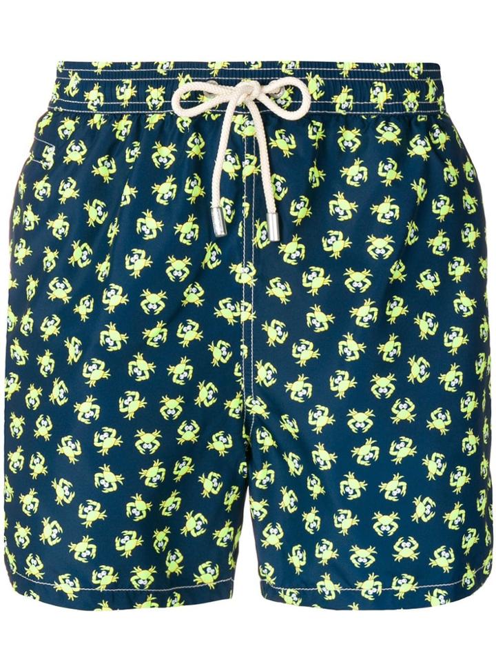 Mc2 Saint Barth Crab Print Swimming Shorts - Blue