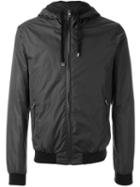 Dolce & Gabbana Hooded Jacket, Men's, Size: 54, Grey, Polyamide/calf Leather/polyester