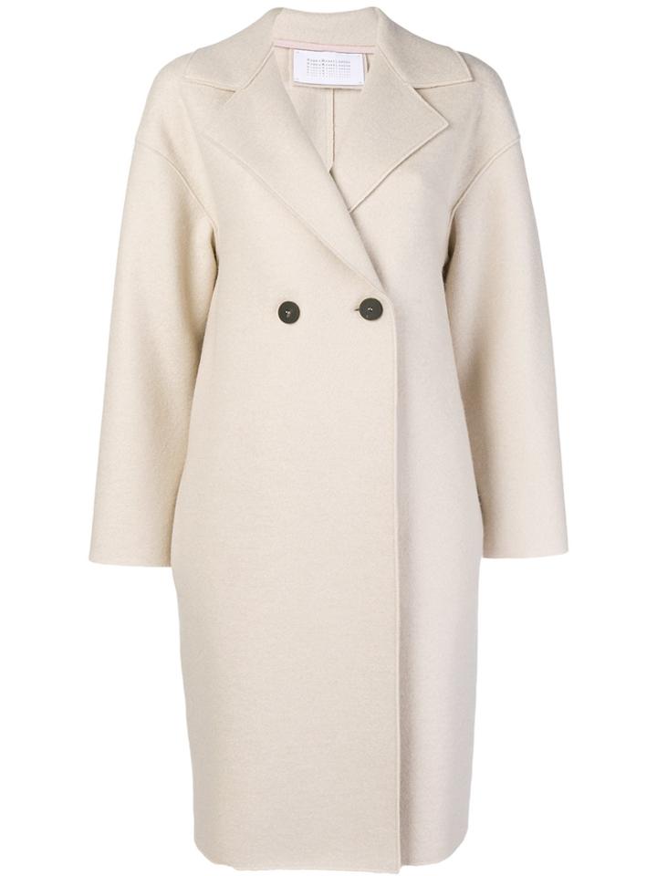 Harris Wharf London Two Button Double Breasted Coat - Nude & Neutrals