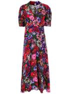 Sissa Floral Artsy Midi Dress - Multicolour