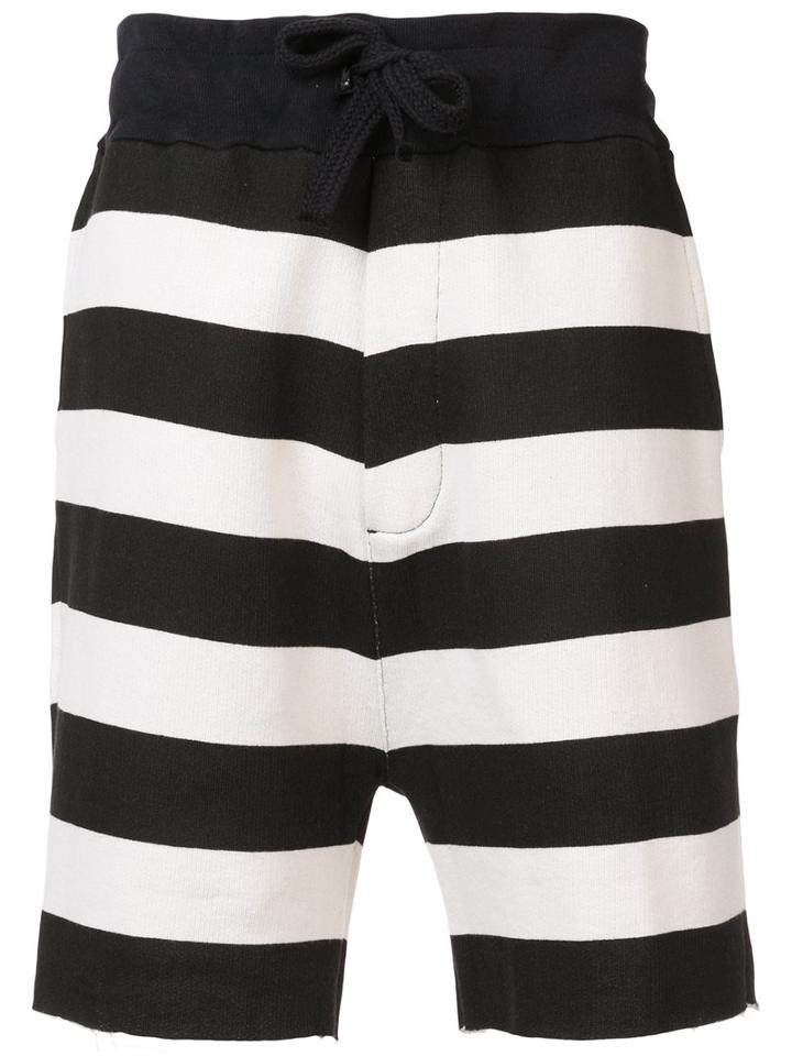 Osklen - Striped Drawstring Shorts - Men - Cotton - M, Black, Cotton