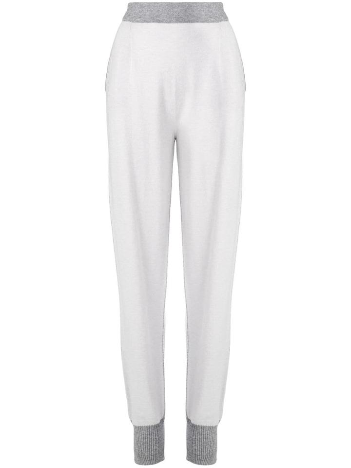 D.exterior Contrast Waistband Track Pants - Grey