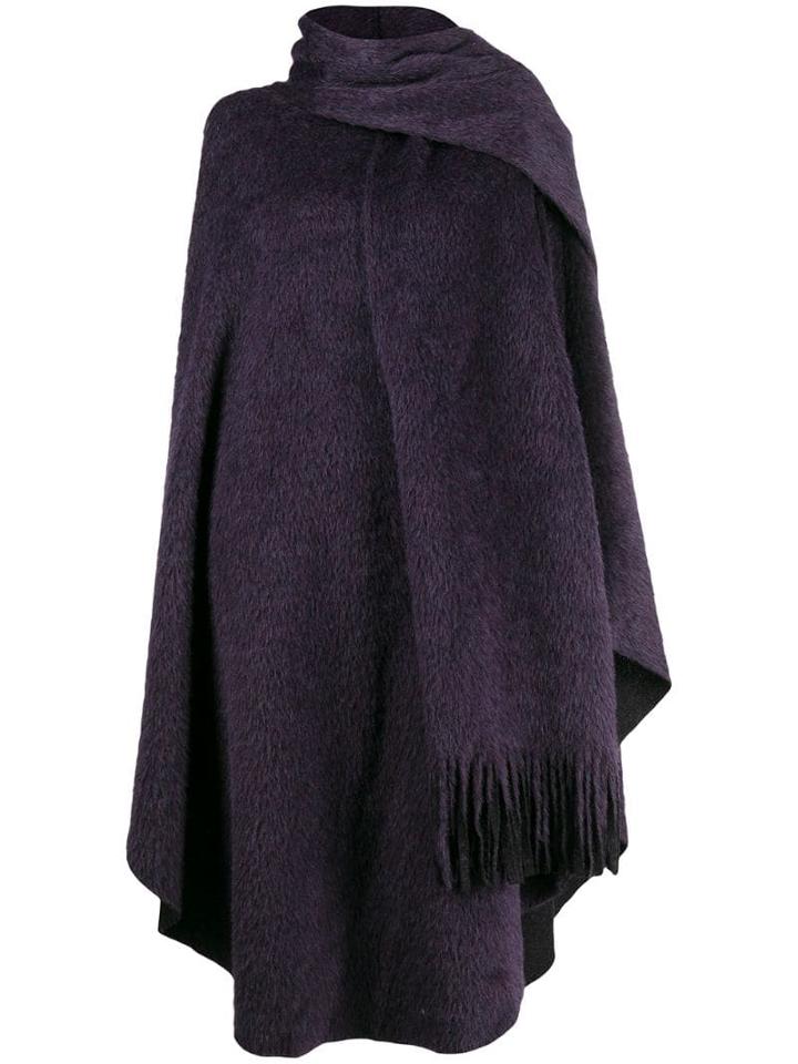Mm6 Maison Margiela Scarf Wrap Poncho - Purple