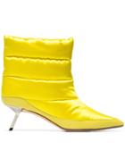 Alchimia Di Ballin Yellow Daphne 55 Satin Puffer Boots - Yellow &