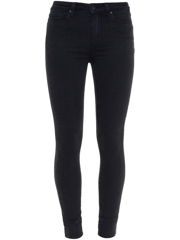Paige Hoxton Mid-rise Skinny Jeans, Women's, Size: 28, Black, Cotton/polyester/spandex/elastane