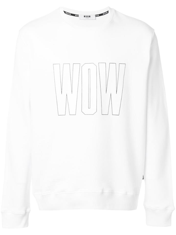Msgm Wow Sweatshirt - White
