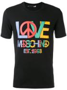 Love Moschino - Logo Print T-shirt - Men - Cotton/spandex/elastane - M, Black, Cotton/spandex/elastane