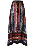 Attico Handmade Multicolor Sequin Skirt - Black