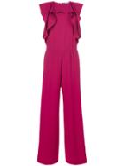Red Valentino Ruffled Jumpsuit - Pink & Purple
