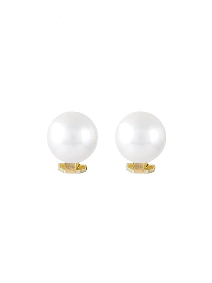 Wouters & Hendrix Gold 18kt Gold Pearl Clip Earrings - Metallic