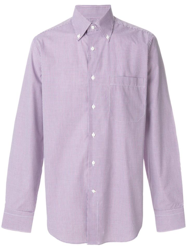 Canali Checked Shirt - Red