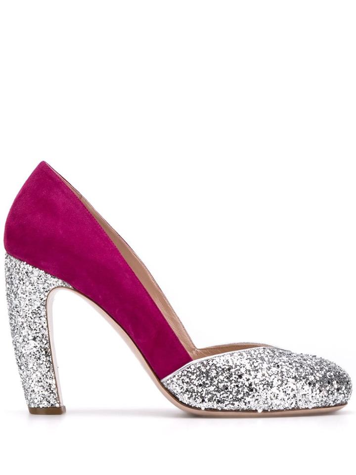 Miu Miu T.100 Glitter Pumps - Pink