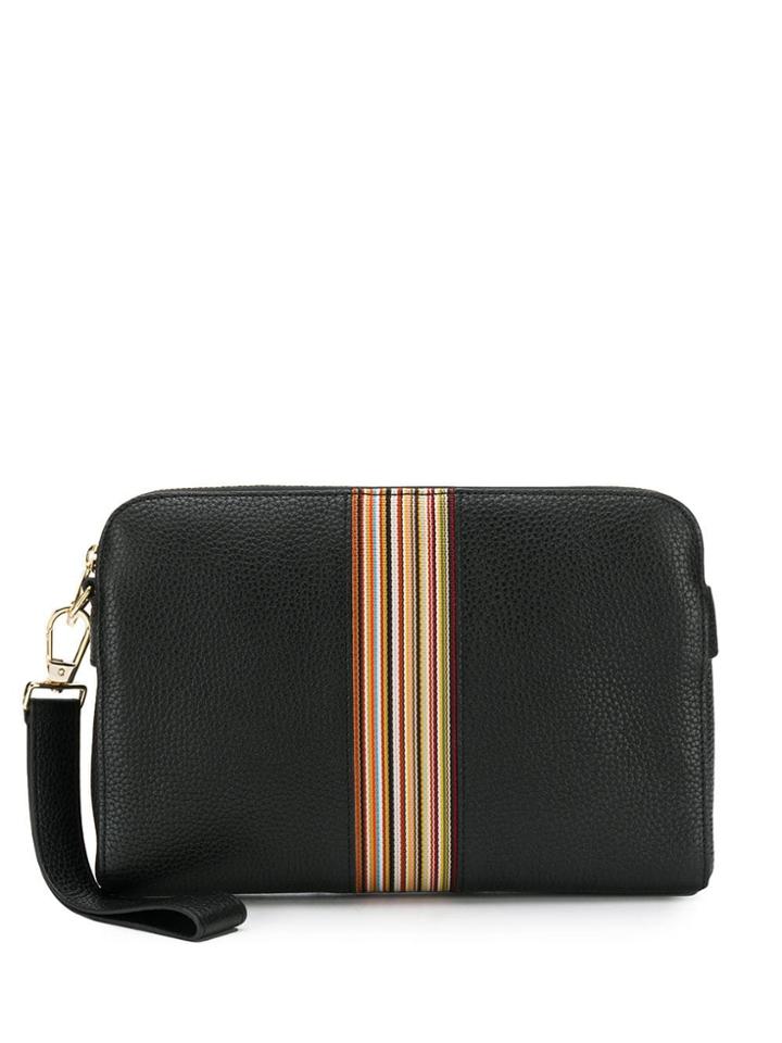 Paul Smith Stripe Panel Clutch - Black
