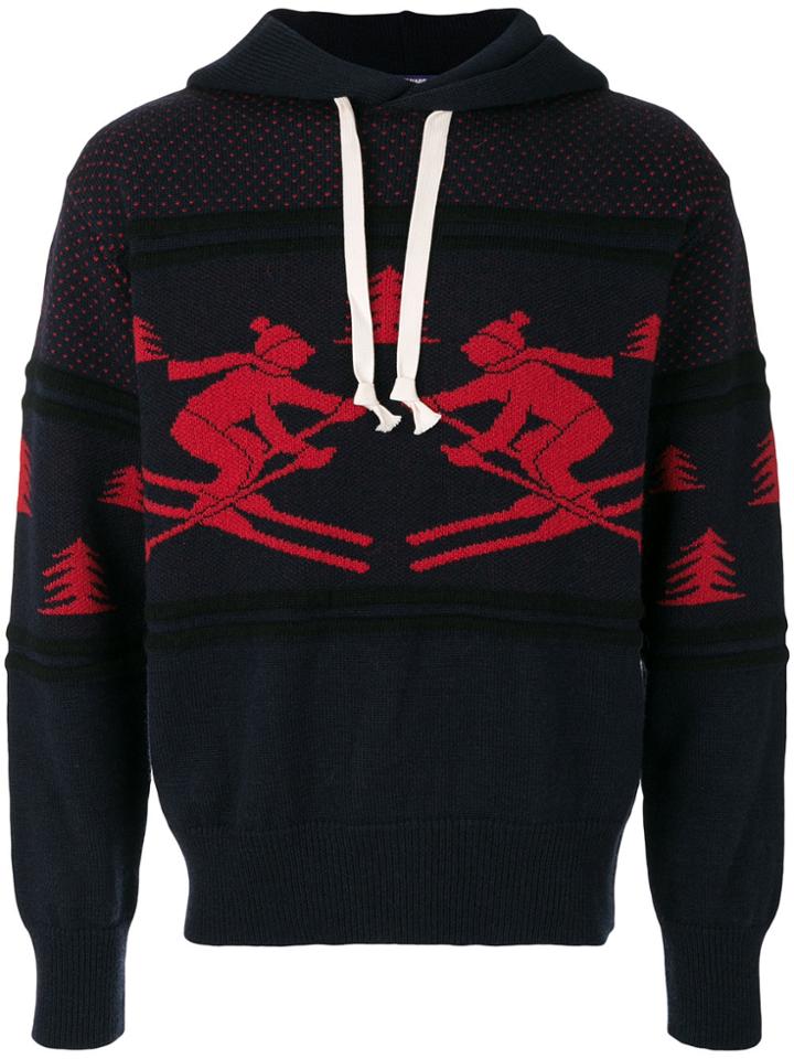 Junya Watanabe Comme Des Garçons Man Knitted Ski Hoodie - Blue