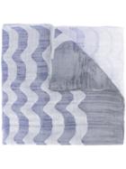 Armani Collezioni - Patterned Scarf - Women - Ramie/acetate/silk - One Size, Blue, Ramie/acetate/silk