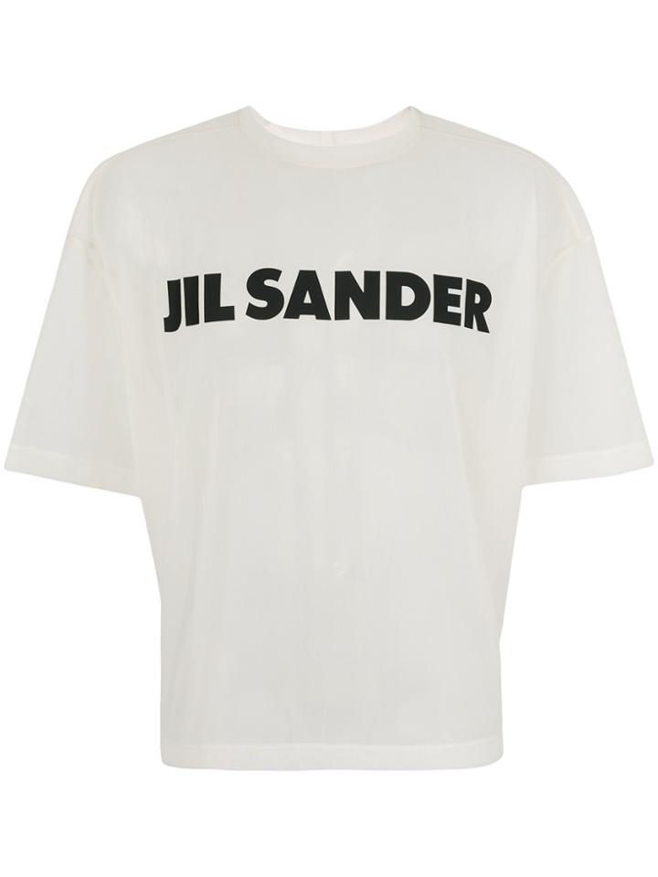 Jil Sander Logo Print Sheer T-shirt - White