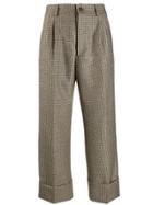 Berwich Checked Wide-leg Trousers - Neutrals