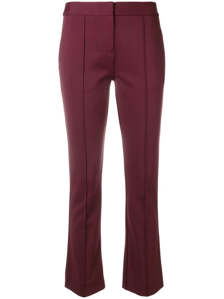 Dvf Diane Von Furstenberg Mid Rise Cropped Bootcut Cabernet - Red