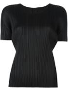 Pleats Please By Issey Miyake Ribbed Shortsleeved T-shirt