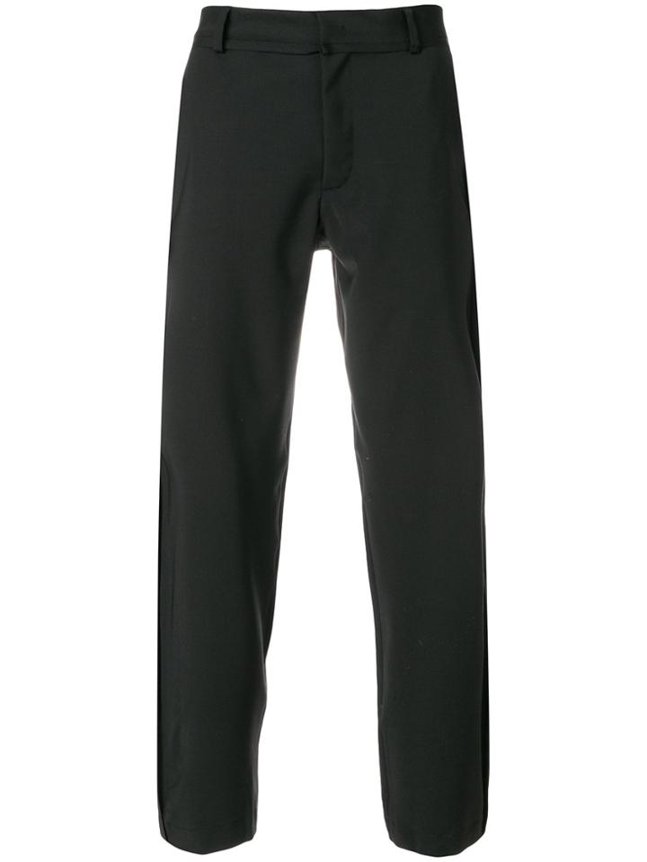 Maison Flaneur Side Flap Tailored Trousers - Black