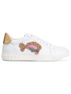 Casadei Fish Appliqué Sneakers - White