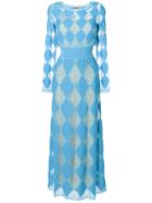 Missoni Diamond Knitted Dress - Blue