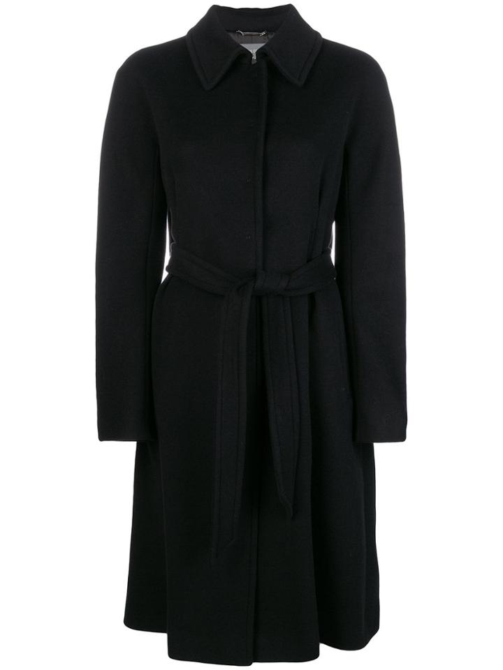 Alberta Ferretti Single Breasted Coat - Black