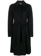 Alberta Ferretti Single Breasted Coat - Black