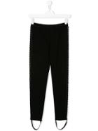 Pinko Kids Contrast Panel Trousers - Black