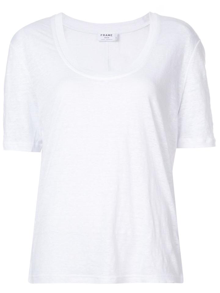 Frame Denim Scoop Neck T-shirt - White