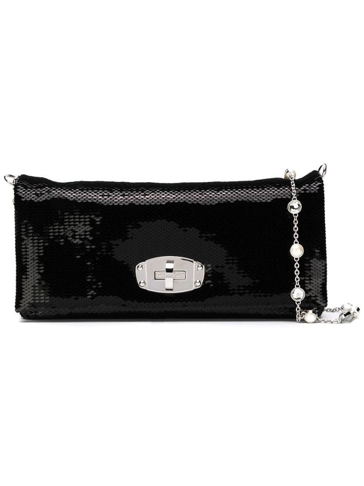Miu Miu Sequin Embellished Clutch - Black