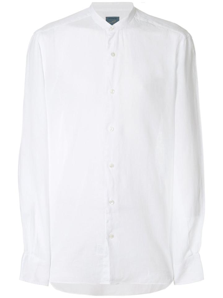 Barba Mandarin Collar Shirt - White