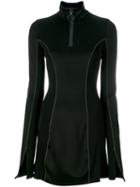 Off-white - Zip Neck Dress - Women - Polyester/spandex/elastane/viscose - 42, Black, Polyester/spandex/elastane/viscose