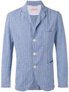 Aspesi - Checkered Blazer - Men - Cotton - Xl, Blue, Cotton