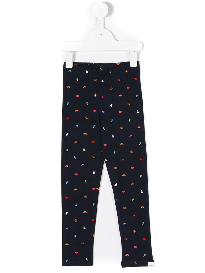Paul Smith Junior - Printed Leggings - Kids - Cotton/spandex/elastane - 4 Yrs, Blue