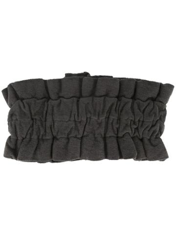 Rundholz Black Label Frilled Wide Scarf - Mocca