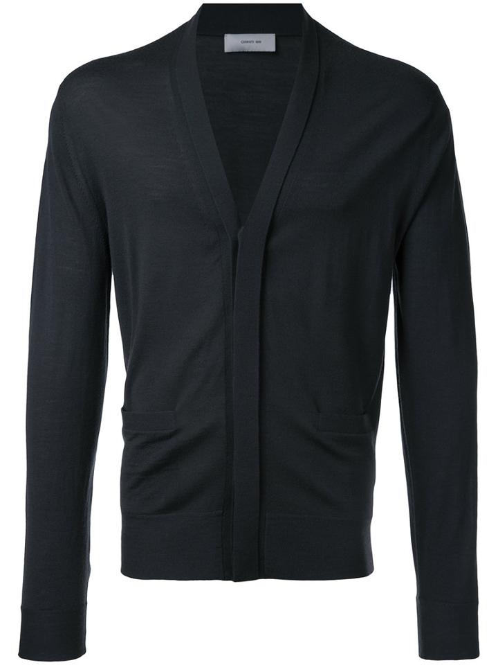 Cerruti 1881 V-neck Cardigan, Men's, Size: Small, Grey, Wool