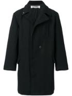 Individual Sentiments Oversized Double Breasted Coat - Black