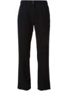 Ann Demeulemeester Blanche Belted Trousers, Women's, Size: 36, Black, Cotton/rayon/viscose/virgin Wool