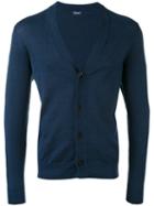 Drumohr - V-neck Cardigan - Men - Linen/flax/polyamide - 50, Blue, Linen/flax/polyamide